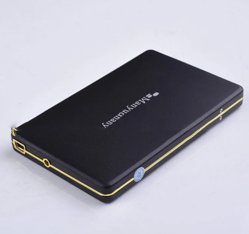 Ultra-thin 2.5 inch metal mobile hard disk with USB 2.0 or USB 3.0, 5400rpm, 8MB cache and indicator light in black, blue or rose red