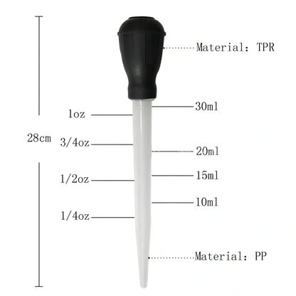 28cm long turkey oil dropper with 30ml capacity for precise kitchen oil dispensing