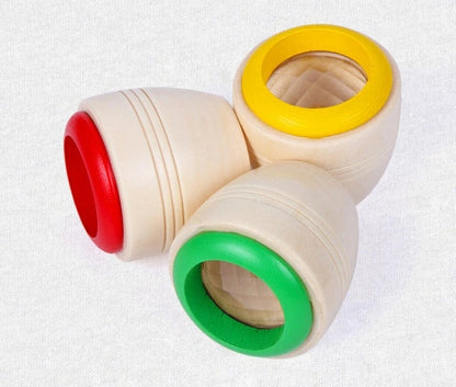 Wooden Magic Kaleidoscope toy for children with colorful patterns