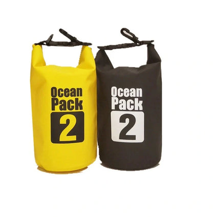 2L waterproof dry bag in various colors for outdoor activities