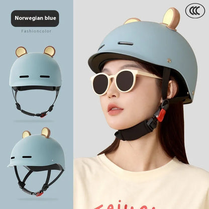 3C certified electric bike helmet in ABS shell shown in mocha colour option for adult commuters.