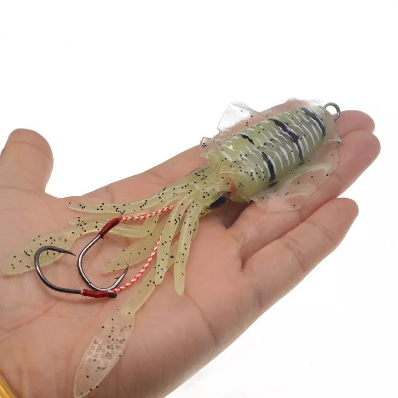 Leaded luminous imitation squid bait with realistic design for effective fishing