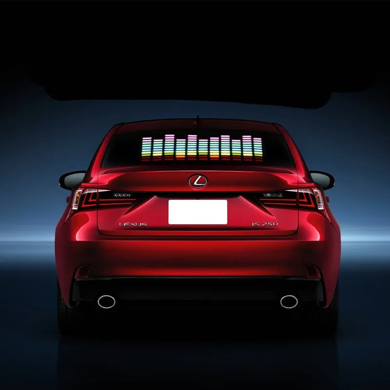 Automobile LED music rhythm light 45x11cm 12V 8W cold light source universal car interior light