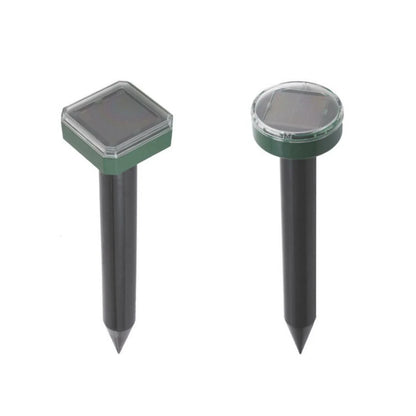 Solar-powered ultrasonic pest repeller with watertight design and 360-degree coverage to deter rodents and snakes in yard and garden