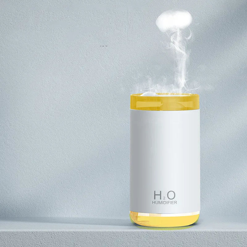 Jellyfish-shaped humidifier diffuser with smoke ring mist and warm night light