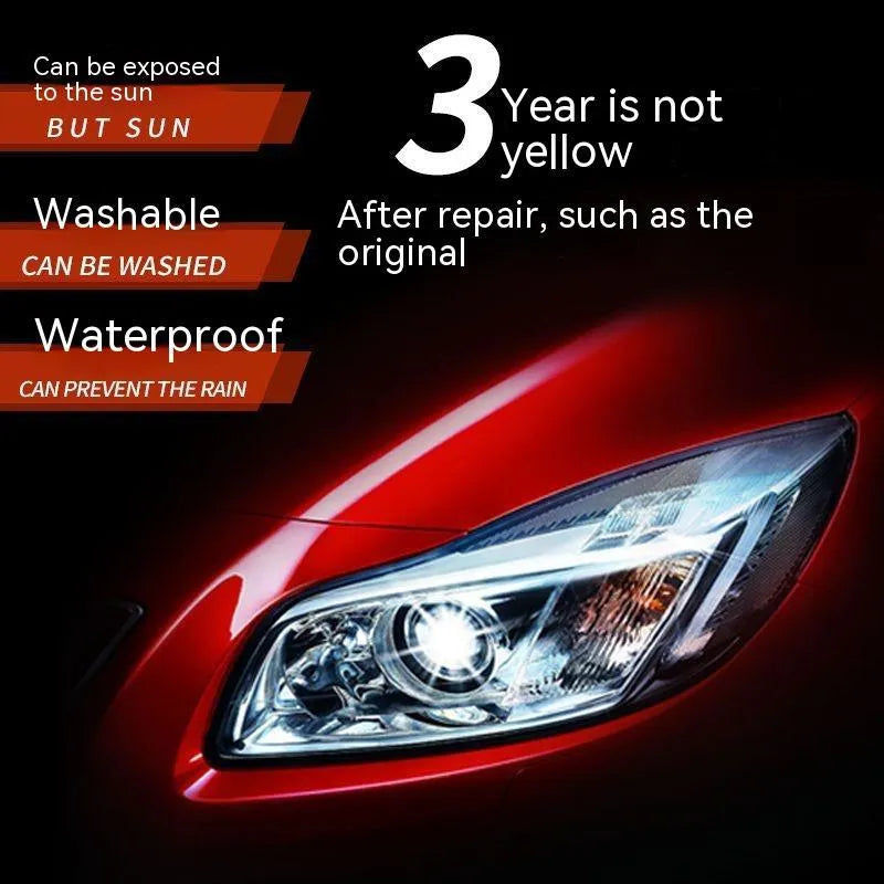 Single 100ml bottle of car headlight renovation repair liquid for yellowed lenses.