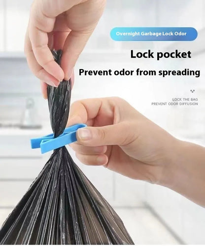 PP plastic non-slip garbage bag fixing clip for securing bin liners.