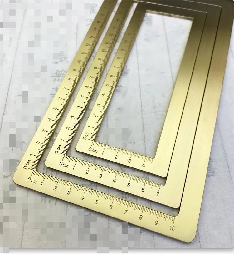 Solid brass calligraphy paperweight with carving craft finish, 3mm thickness