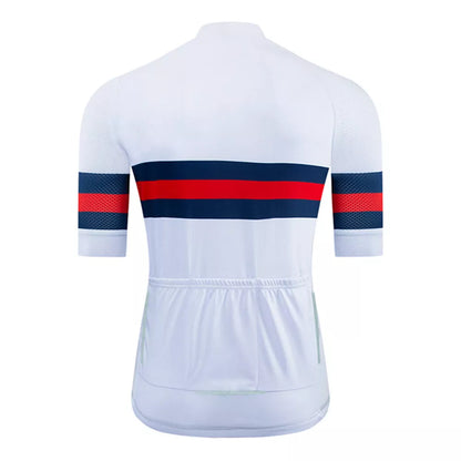Breathable biker shirt in white with moisture-wicking fabric for cyclists