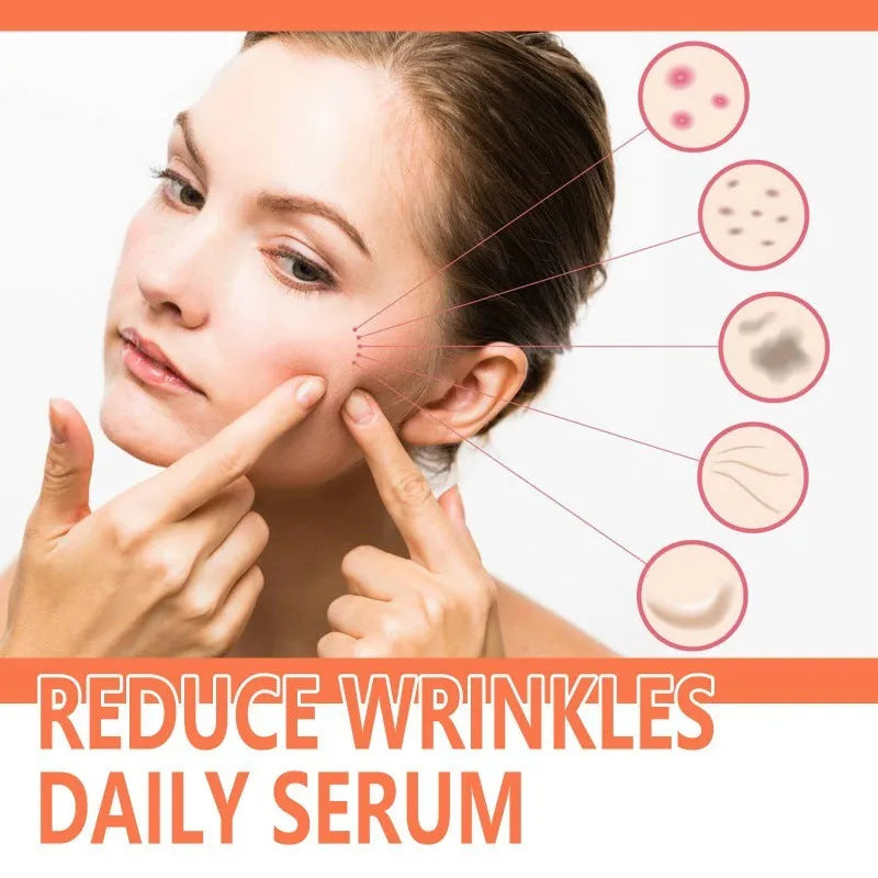 Rose essential oil for skin care, 30ml bottle for face treatment with brightening and firming properties to help smooth fine wrinkles, packaged in a 3.8x3.8x8.6cm container weighing 54g.