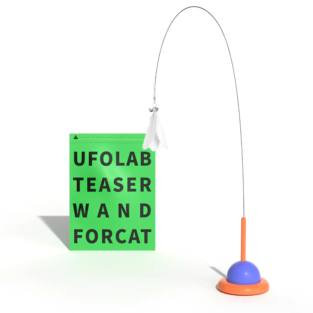 25cm Doumao Stick cat toy in bright colours with ABS plastic construction