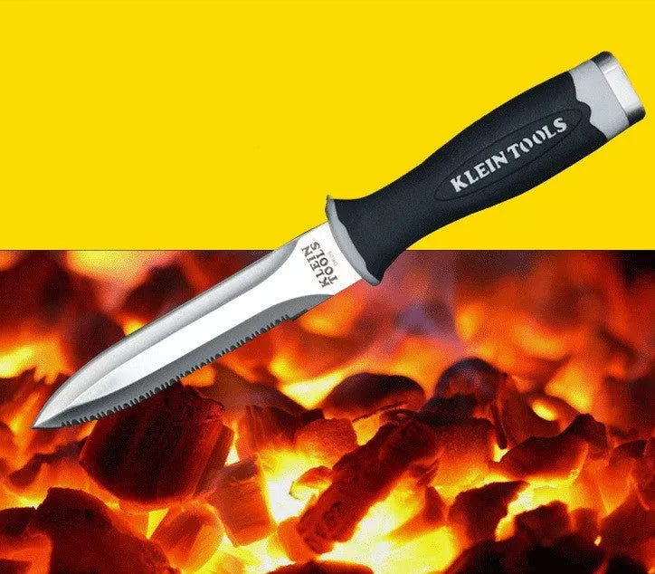 High Hardness Straight Knife for wilderness survival with stainless steel blade and rubber handle