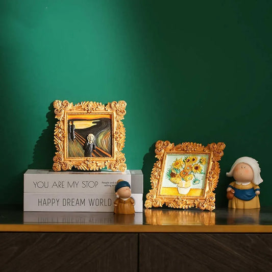 DIY oil painting kit with epoxy canvas, propylene paints, and brushes for creating hand-drawn artwork at home