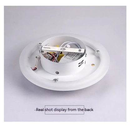 Modern LED corridor ceiling light in black round design with tri-colour adjustable lighting for hallways and entrances