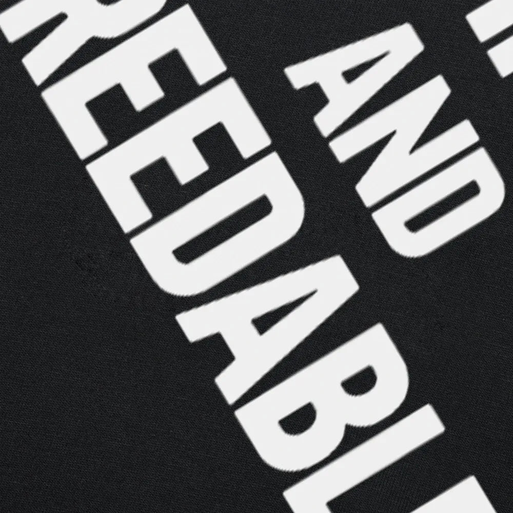 Loose fit men's cotton T-shirt with a humorous graphic print on the front.