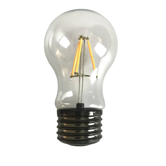 Magnetic levitation bulb night light floating above a solid wood coloured plastic base.