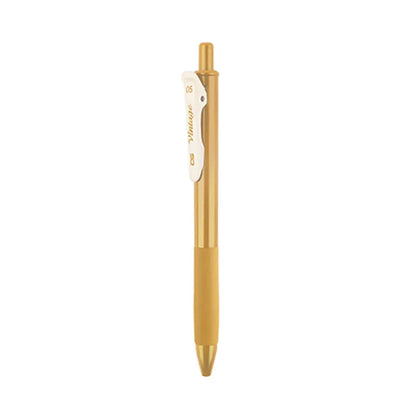 Retro colour gel pen set with plastic barrel and 0.5mm tip in five colour options