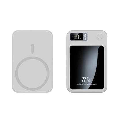 Magnetic wireless power bank for MagSafe iPhones in black, white, purple or green with fast charging capability