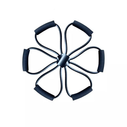 150-pound TPE fitness resistance band set with foam handles, foot rings, and tension ropes