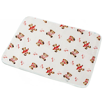Cotton cartoon waterproof baby changing pad with multiple patterns