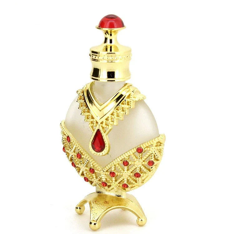 Luxurious Perfume Oil with Long-Lasting, Subtle Fragrance in Decorative Glass Bottle