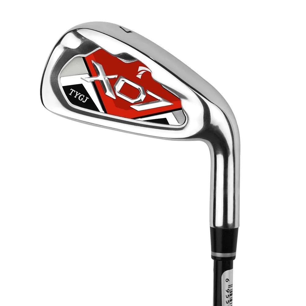 Golf club with steel or carbon shaft in men red, men blue, women purple, or lady purple colour option