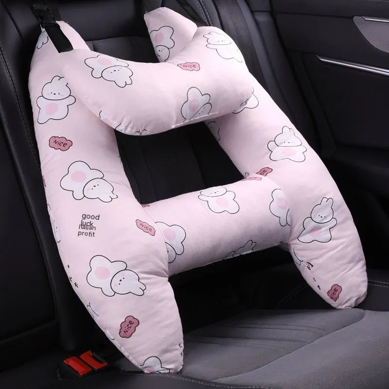 55x70cm car pillow with choice of 20 character patterns including dinosaur, unicorn, and bunny designs