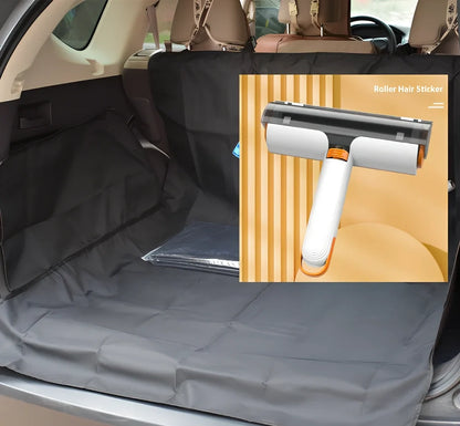 Waterproof dog car boot mat with storage bag and anti-skid net in vehicle