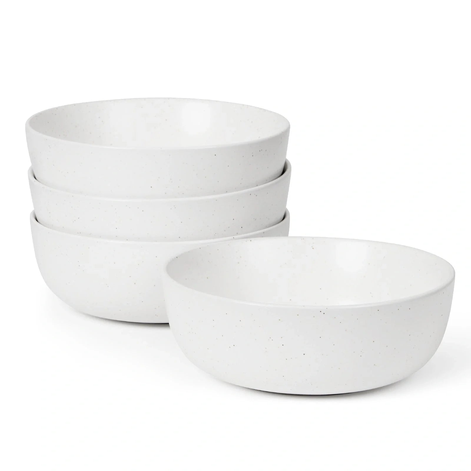 Elegant 4-piece ceramic bowl set, perfect for cereals, salads, and more. Microwave, oven, and dishwasher safe.