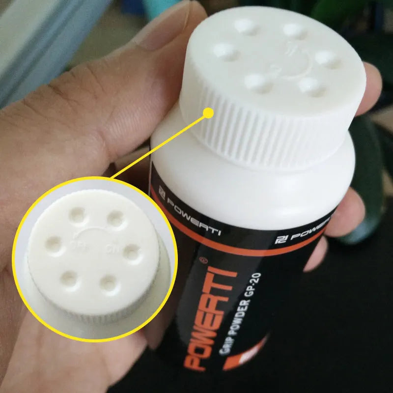 White magnesium carbonate sports anti-slip powder container for badminton, tennis and weightlifting grip enhancement