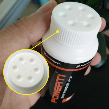 White magnesium carbonate sports anti-slip powder container for badminton, tennis and weightlifting grip enhancement