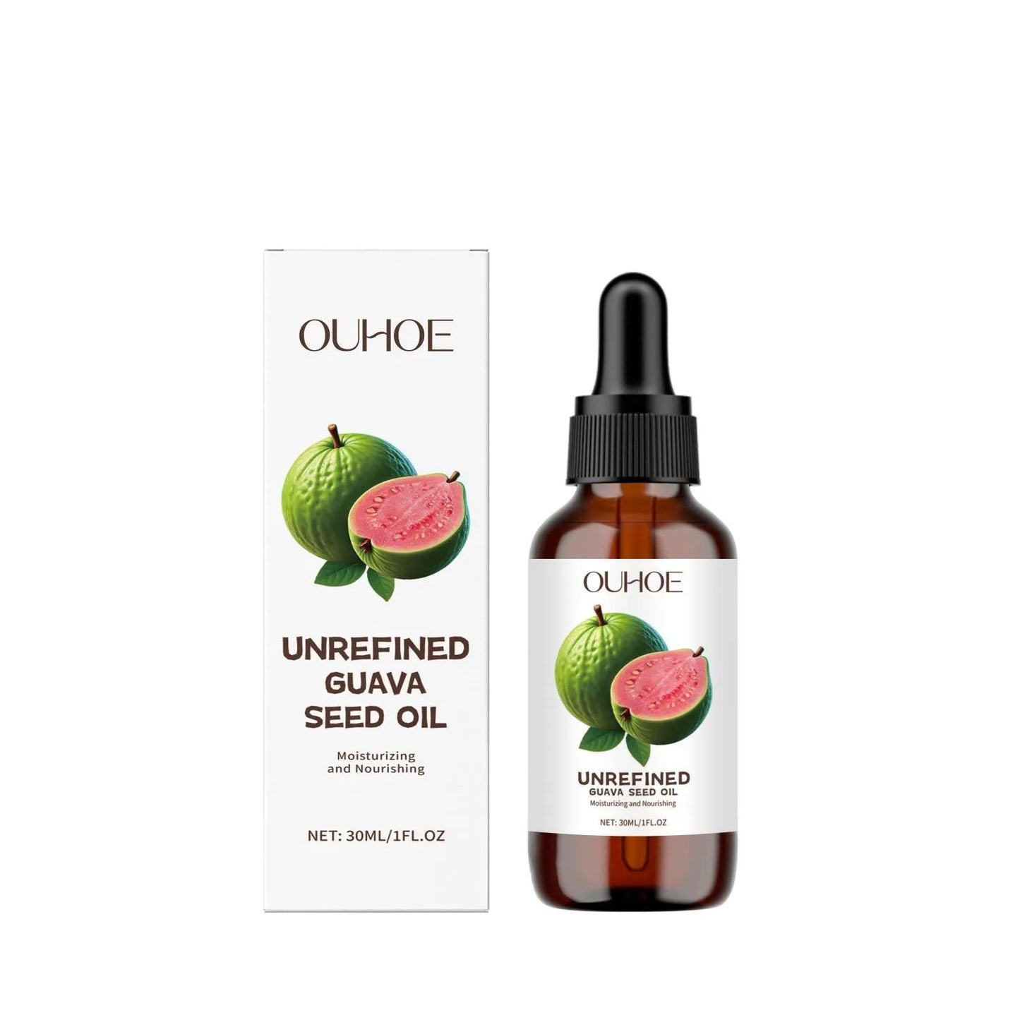 30ml bottle of guava seed oil with guava extract and antioxidants for skincare