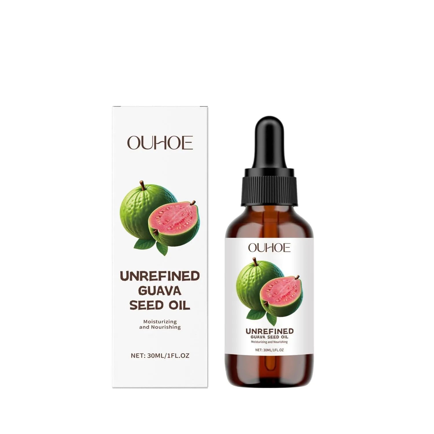 30ml bottle of guava seed oil with guava extract and antioxidants for skincare