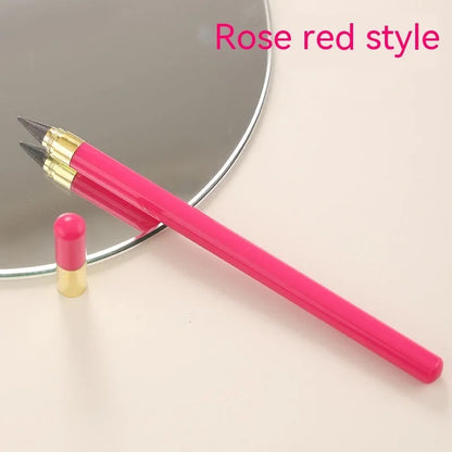 Transparent acrylic barrel mechanical pencil with alloy nib showing internal graphite lead