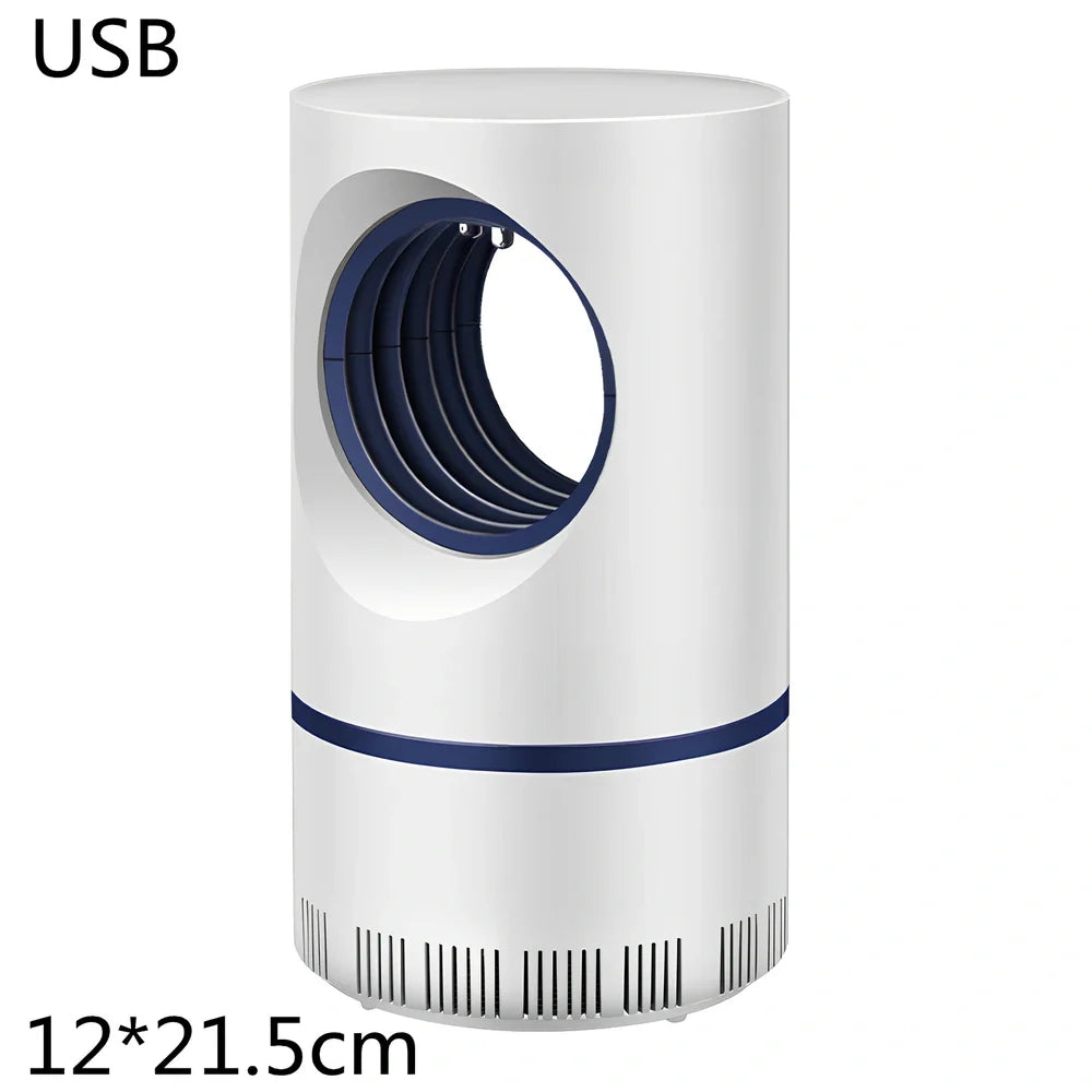 White mosquito killer with UV light, 12cm by 21.5cm, for indoor pest control