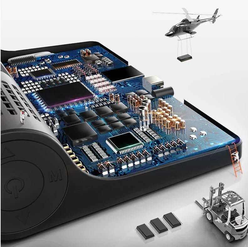 High-definition 1080p driving recorder with wide-angle lens, motion detection, and loop recording for clear video capture of road trips and driving incidents