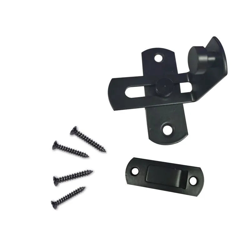 90-degree carbon steel sliding door lock with stainless steel shackle for warehouse security
