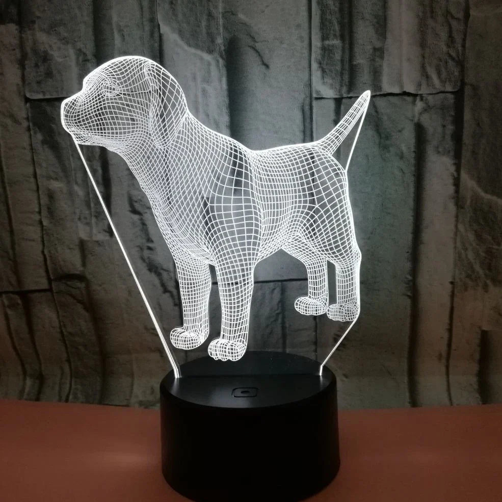 USB-powered touch control mood lamp with 7 colour options and remote control on bedside table