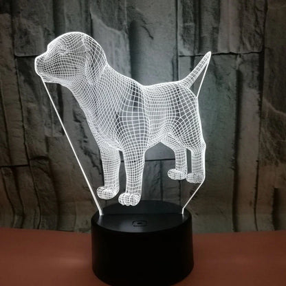 USB-powered touch control mood lamp with 7 colour options and remote control on bedside table