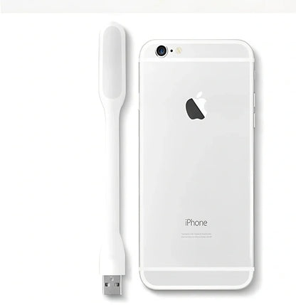 USB LED desk lamp with 6 diffused beads providing keyboard illumination