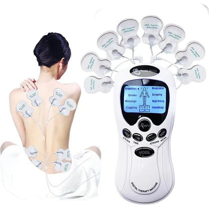 Mini digital portable multifunctional massage instrument with LCD screen in various colors