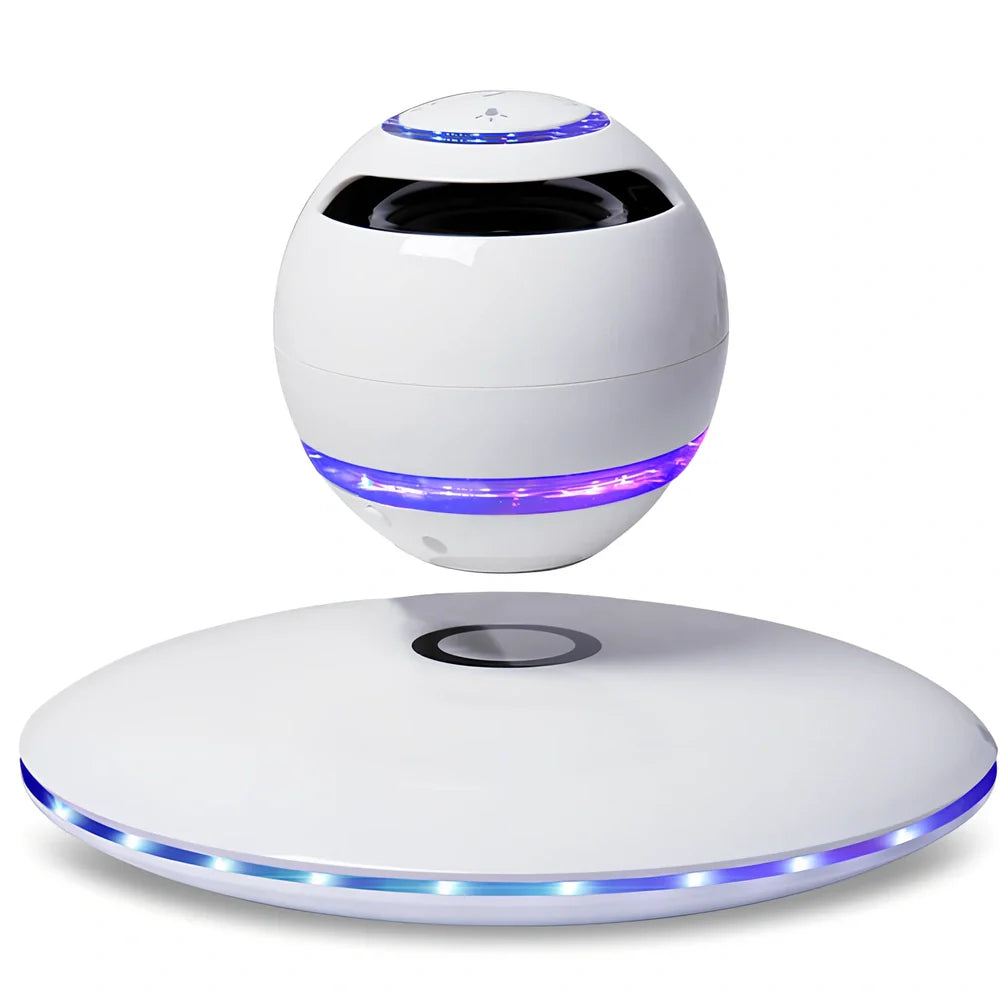 Black or white wireless Bluetooth speaker with 10m range and 3W output power