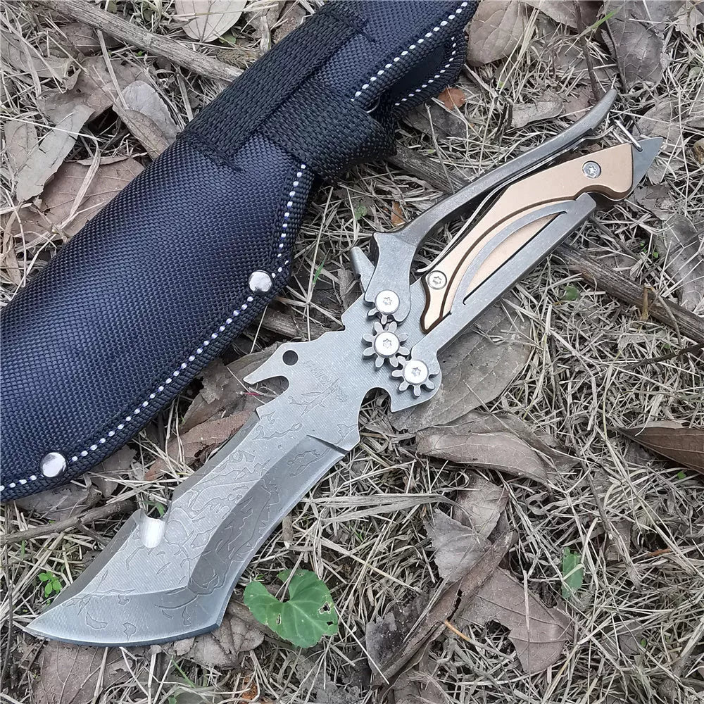 8CR13MOV blade camping knife with 3CR13MOV handle for outdoor use