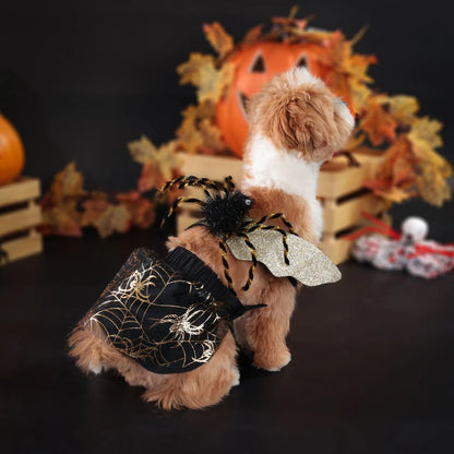 Halloween dog costume suit in polyester fabric, sizes S to XL, for unisex pets