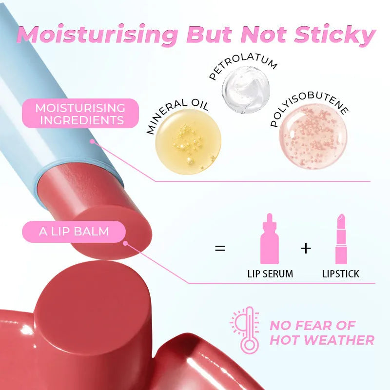 Lipstick makeup waterproof moisturising long-lasting lip colour in six shades with 1.8g net content and 3-year shelf life for daily wear and easy application