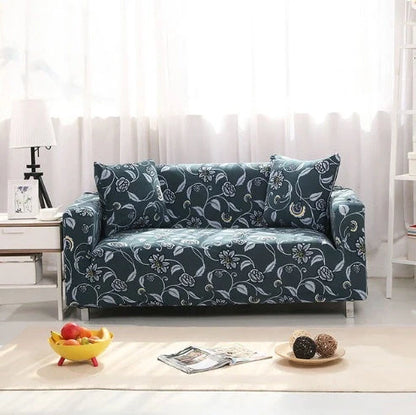 Stretchable polyester-spandex sofa cover with non-slip design in various colors