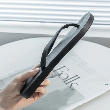 Foldable casual slippers with hollow-out plastic upper and non-slip PVC soles in black colour