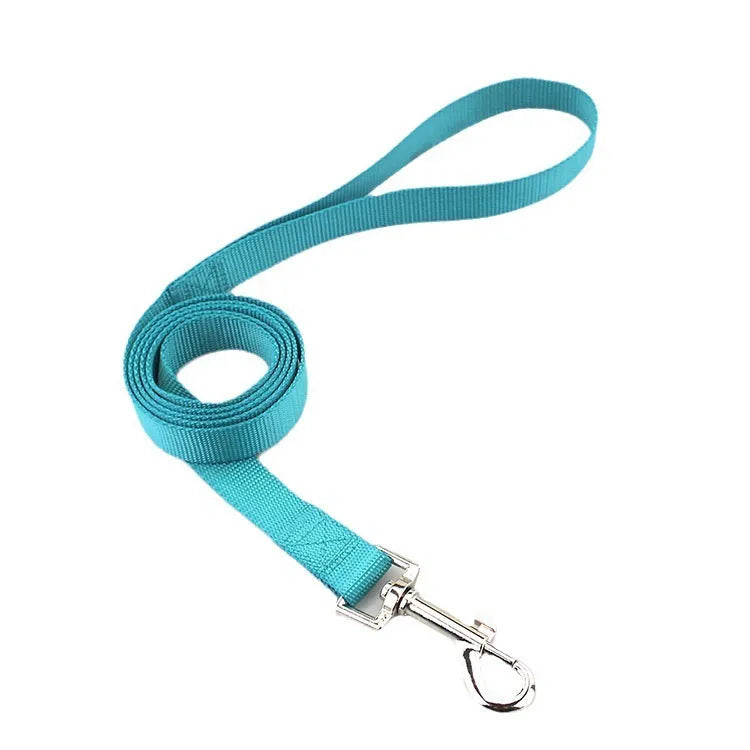 Polyester dog lead with hand-holding rope design in multiple colour options