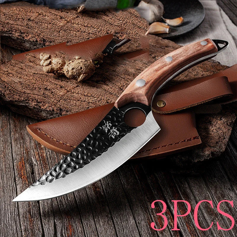 Handcrafted stainless steel boning knife with ergonomic handle for precision cooking tasks