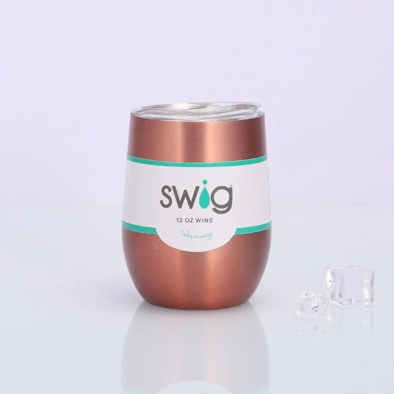 Swig Eggshell Cup - 12oz Stainless Steel Insulated Wine Tumbler with Variety of Color Options
